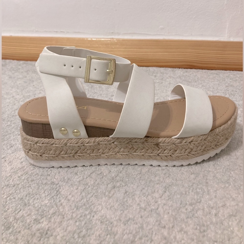 White double strap SODA sandals